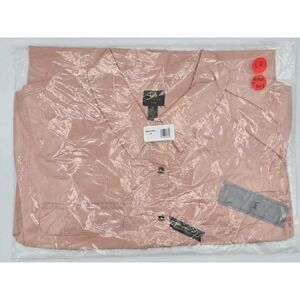 Riders by Lee Womens Light Pink button Down Shirt Sz 1X stretch‎ timeless NWT